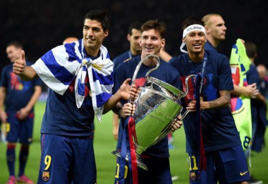 Messi, Suárez y Neymar fueron pilares del Barcelona ganador del Triplete en 2015.