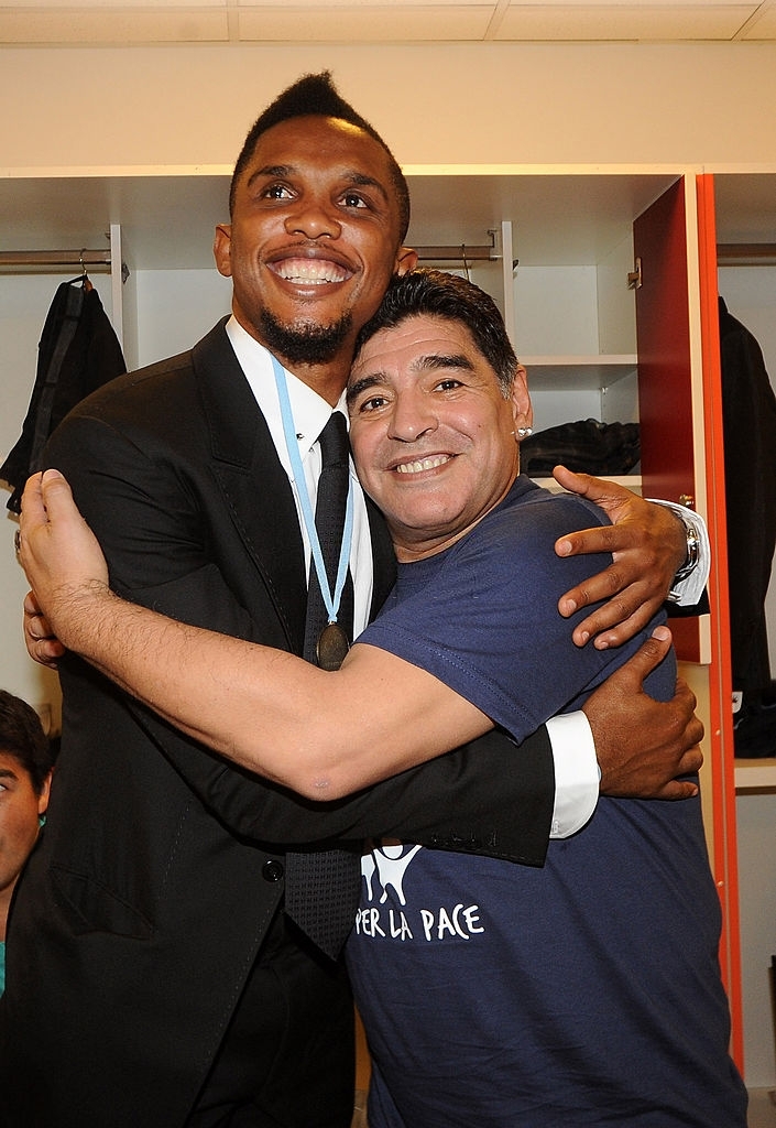 Maradona y Eto'o.