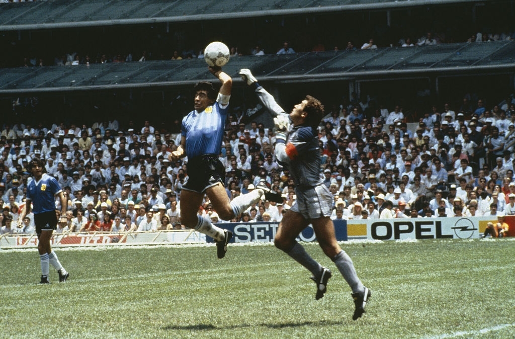 Diego Maradona contra Inglaterra.