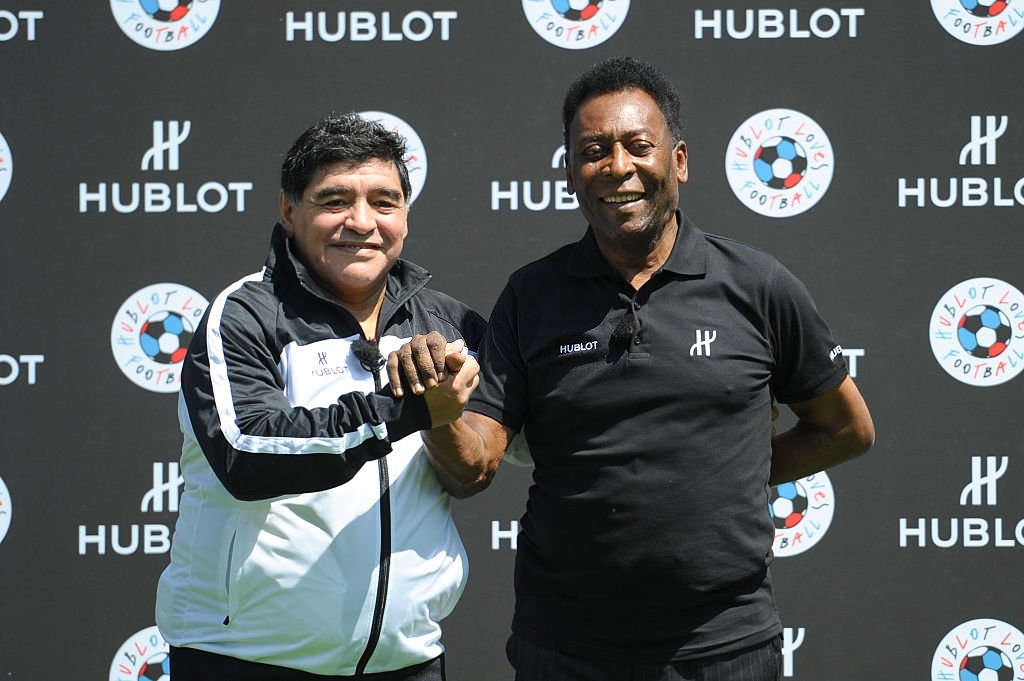 Diego Maradona y Pelé.