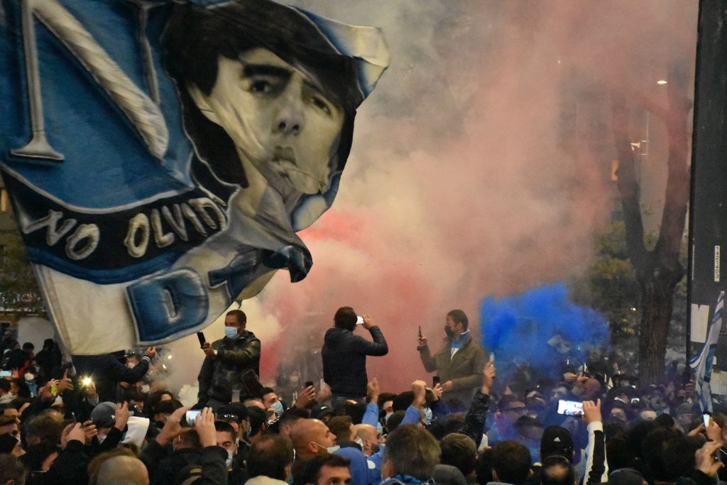 Maradona en Napoli.