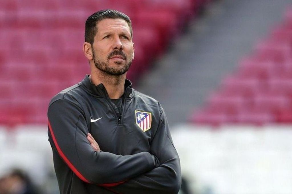 Diego Simeone, DT del Atlético de Madrid.