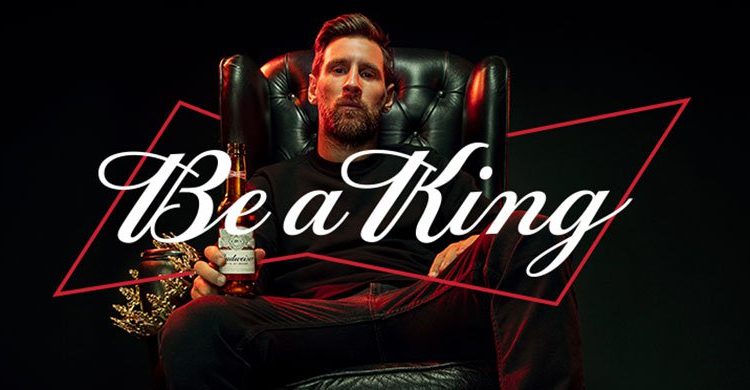 Lionel Messi en la campaña de Budweiser.