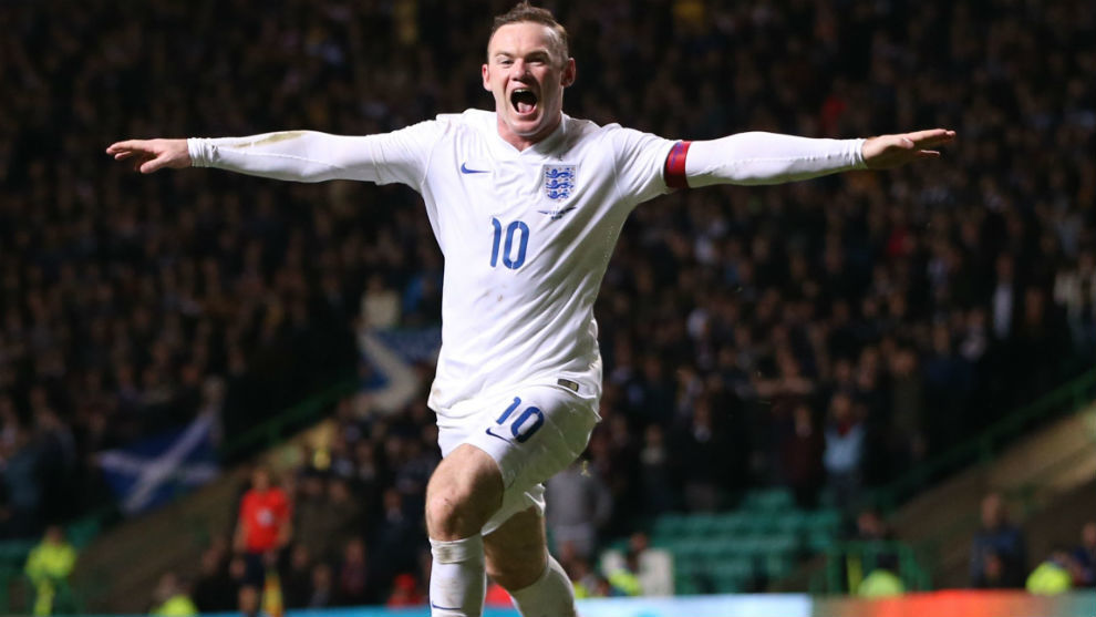 Wayne Rooney con la selección inglesa.