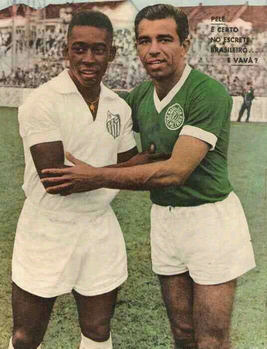 Pelé y Vavá en los 60, iconos de Santos y Palmeiras.