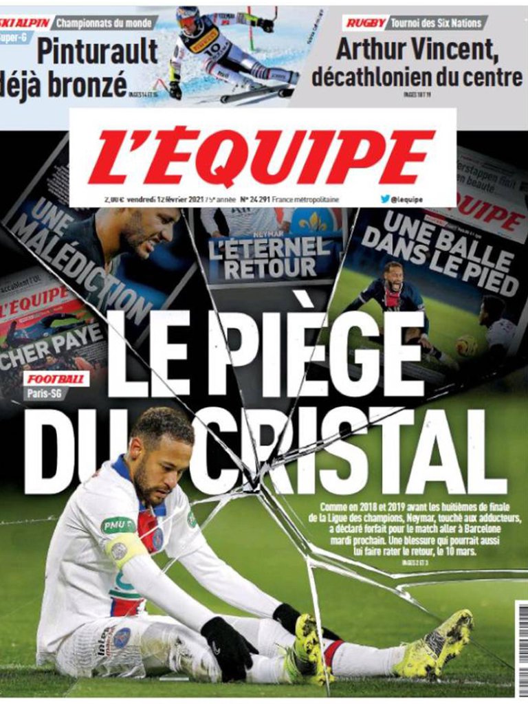 Portada de L'Equipe con Neymar.