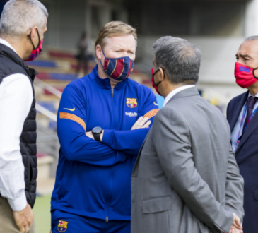 Ronald Koeman y Joan Laporta