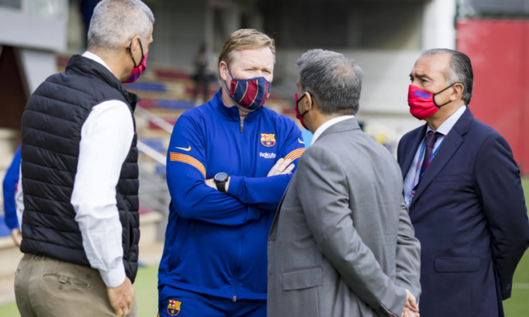 Ronald Koeman y Joan Laporta