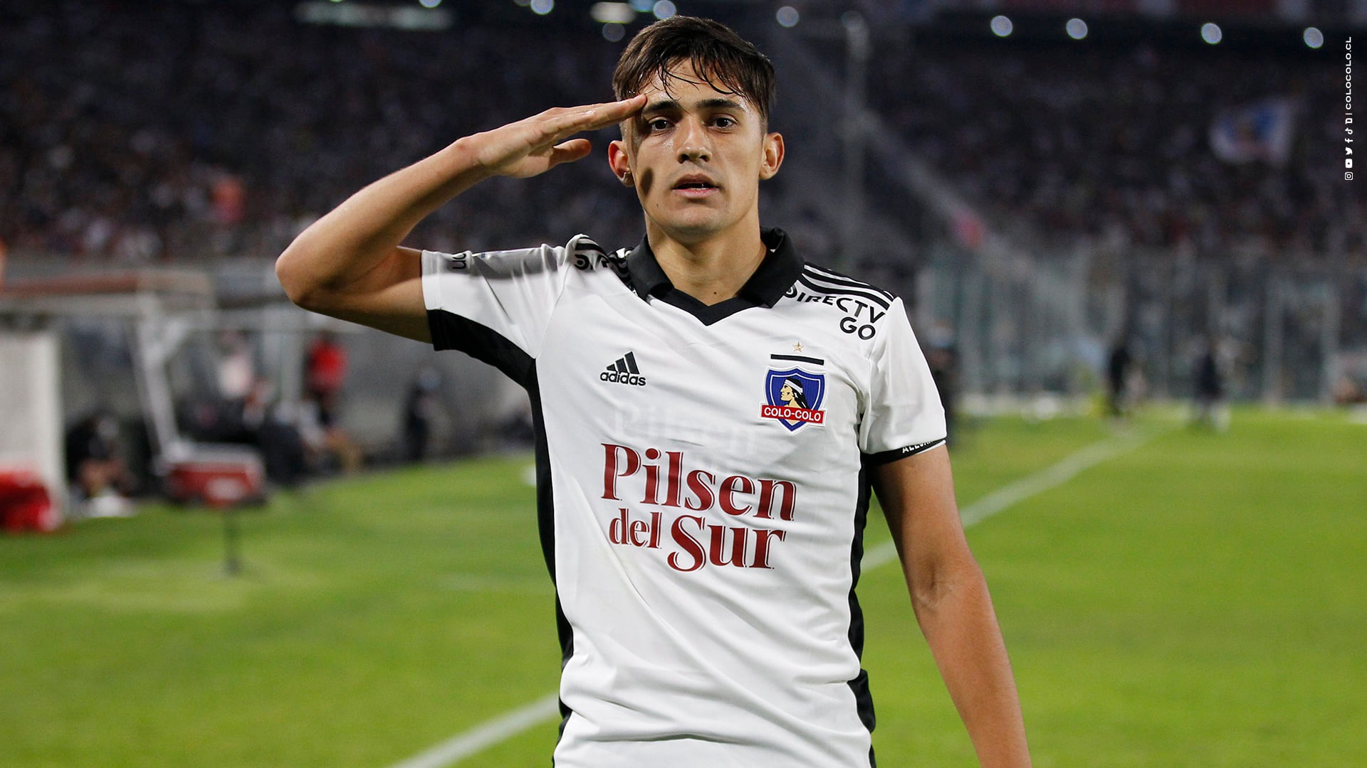 El festejo de Esteban Solari. Foto: Prensa Colo-Colo