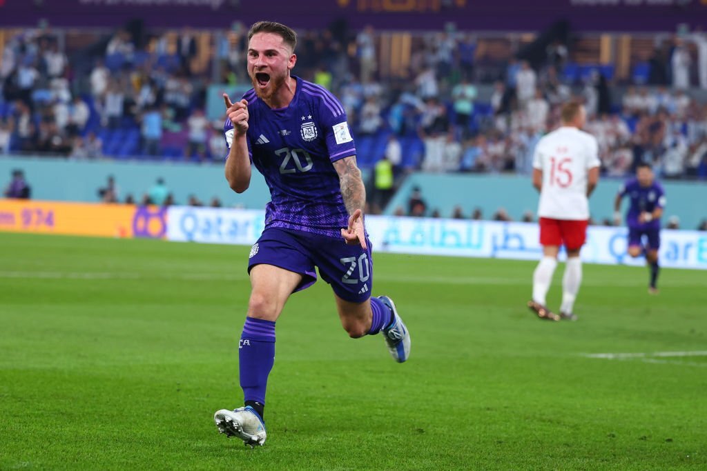 Alexis Mac Allister anotó el primer gol de Argentina contra Polonia