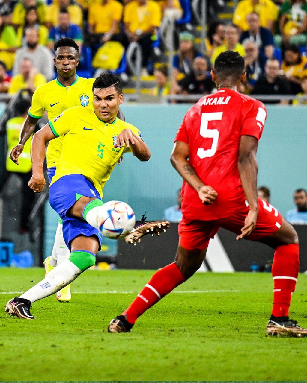 Casemiro marcó el gol del triunfo de Brasil 1-0 sobre Suiza en Qatar 2022