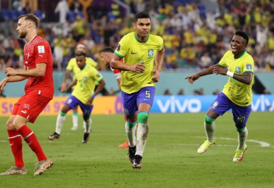 Casemiro marcó el gol del triunfo de Brasil 1-0 sobre Suiza en Qatar 2022