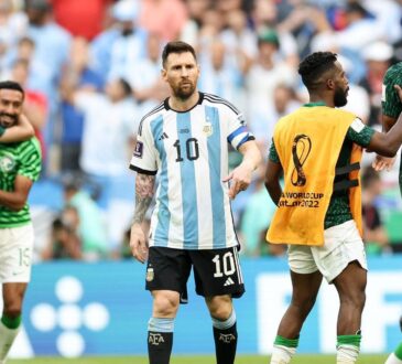 Leo Messi en la derrota de Argentina ante Arabia Saudí