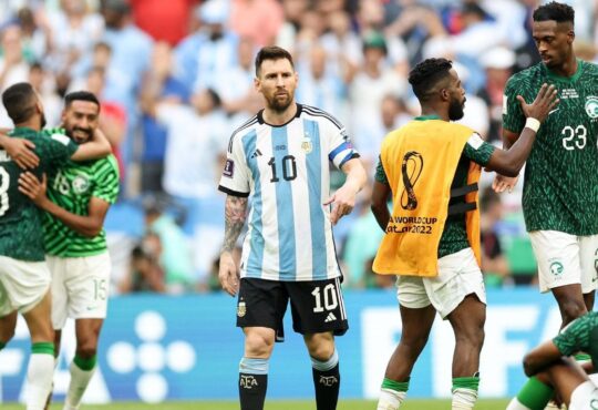 Leo Messi en la derrota de Argentina ante Arabia Saudí