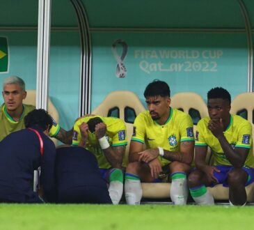 Neymar tras su lesión en el arranque del Mundial de Qatar 2022