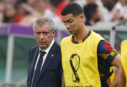 Fernando Santos y Cristiano Ronaldo