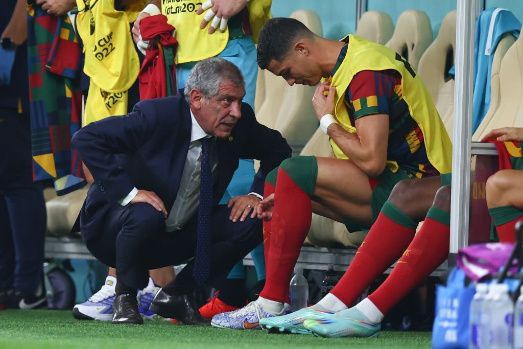 Fernando Santos y Cristiano Ronaldo