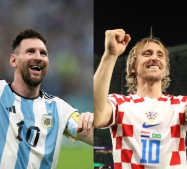 Leo Messi (Argentina) y Luka Modric (Croacia)
