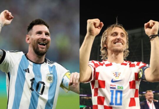 Leo Messi (Argentina) y Luka Modric (Croacia)