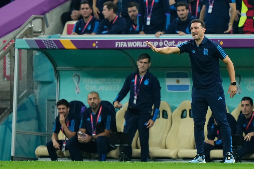 Lionel Scaloni y su cuerpo técnico