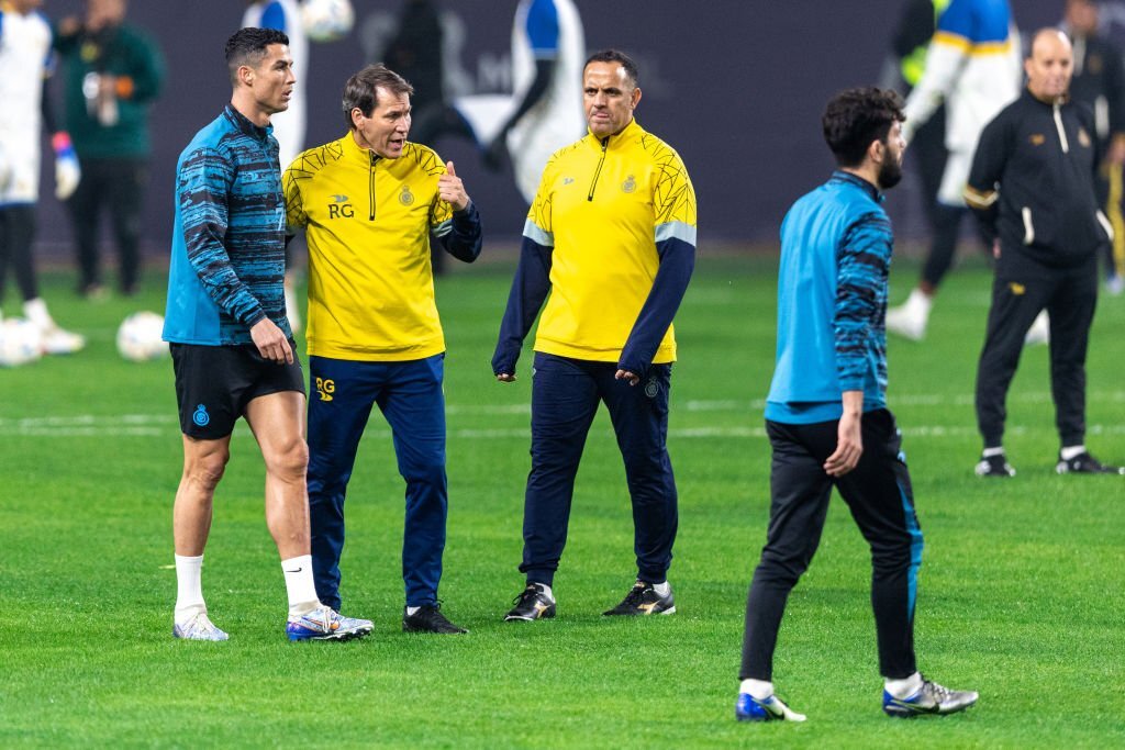 Cristiano Ronaldo y el DT Rudi García